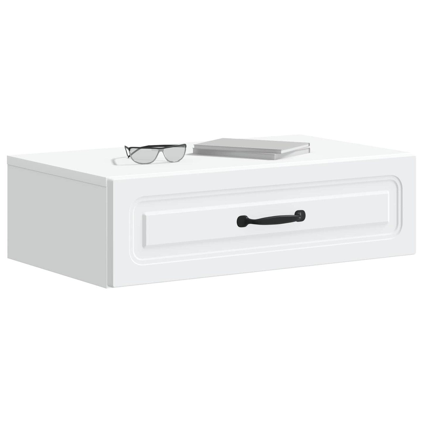 vidaXL Wall-Mounted Side Table White 59 x 34.5 x 17 cm Engineered Wood