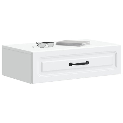 vidaXL Wall-Mounted Side Table White 59 x 34.5 x 17 cm Engineered Wood