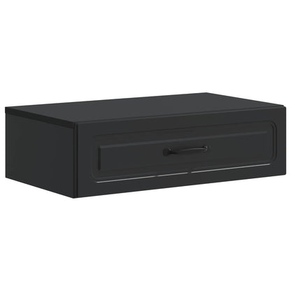vidaXL Wall-Mounted Side Table Black 59 x 34.5 x 17 cm Engineered Wood