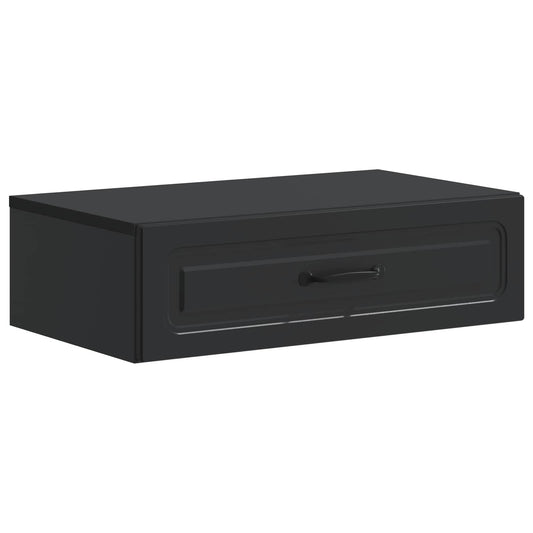 vidaXL Wall-Mounted Side Table Black 59 x 34.5 x 17 cm Engineered Wood
