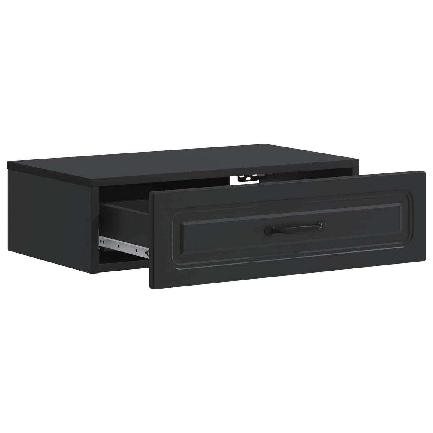 vidaXL Wall-Mounted Side Table Black 59 x 34.5 x 17 cm Engineered Wood