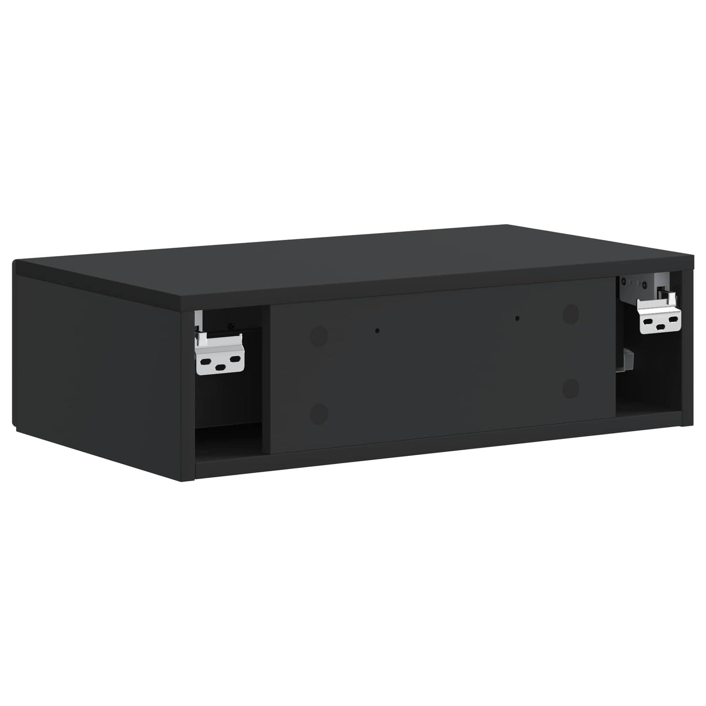 vidaXL Wall-Mounted Side Table Black 59 x 34.5 x 17 cm Engineered Wood