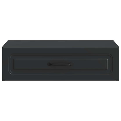 vidaXL Wall-Mounted Side Table Black 59 x 34.5 x 17 cm Engineered Wood