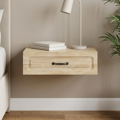 vidaXL Wall-Mounted Side Table Sonoma Oak 59 x 34.5 x 17 cm