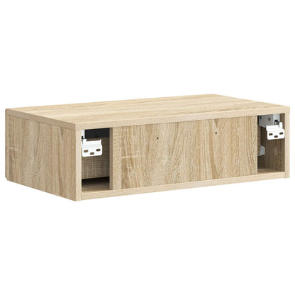 vidaXL Wall-Mounted Side Table Sonoma Oak 59 x 34.5 x 17 cm