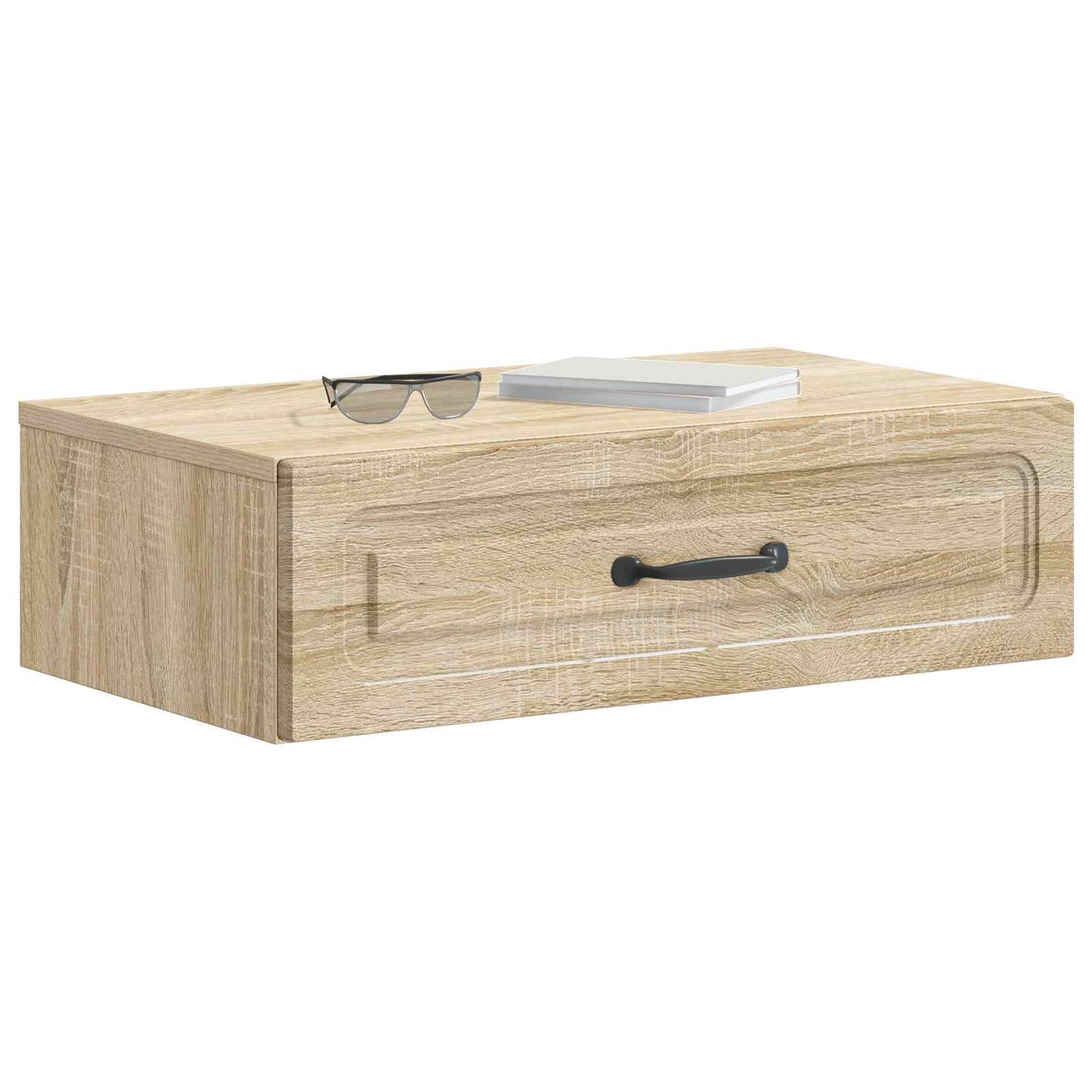 vidaXL Wall-Mounted Side Table Sonoma Oak 59 x 34.5 x 17 cm