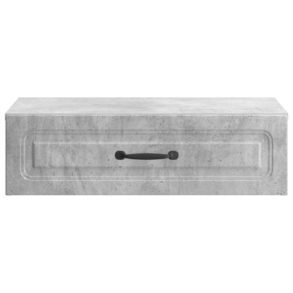 vidaXL Wall-Mounted Side Table Concrete Grey 59 x 34.5 x 17 cm