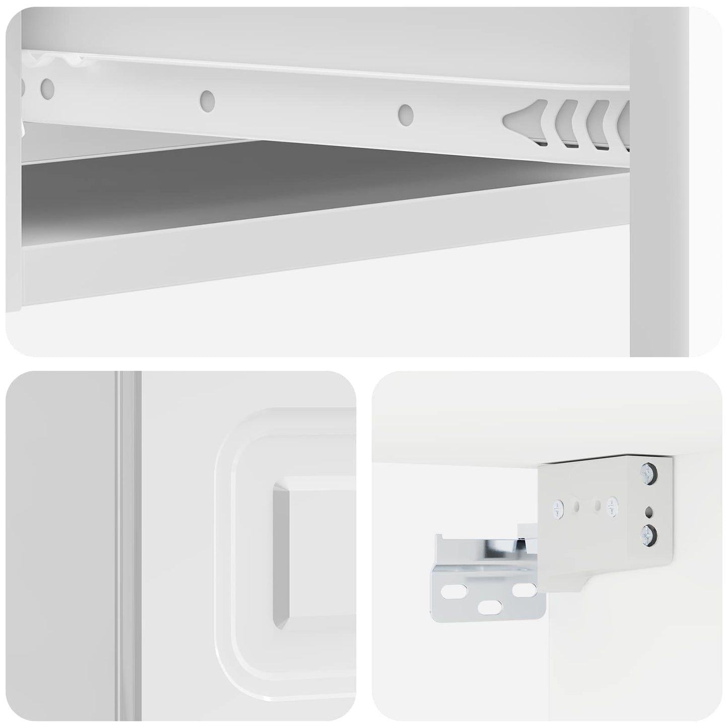 vidaXL Wall-Mounted Side Table High Gloss White 59 x 34.5 x 17 cm