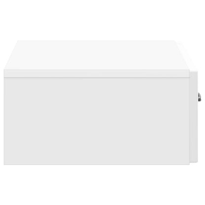 vidaXL Wall-Mounted Side Table High Gloss White 59 x 34.5 x 17 cm