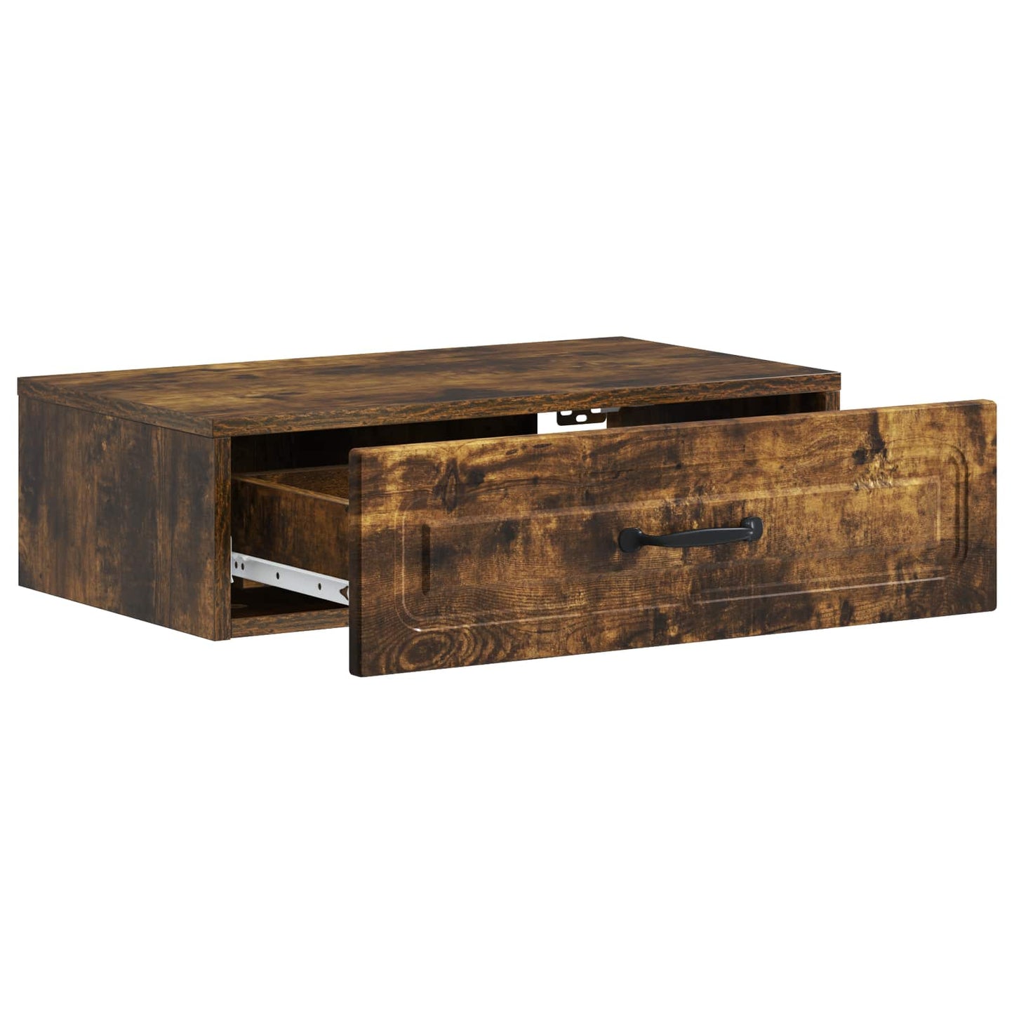 vidaXL Wall-Mounted Side Table Smoked Oak 59 x 34.5 x 17 cm