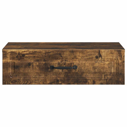 vidaXL Wall-Mounted Side Table Smoked Oak 59 x 34.5 x 17 cm