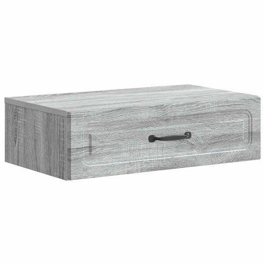 vidaXL Wall-Mounted Side Table Grey Sonoma 59 x 34.5 x 17 cm