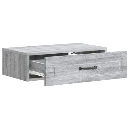 vidaXL Wall-Mounted Side Table Grey Sonoma 59 x 34.5 x 17 cm