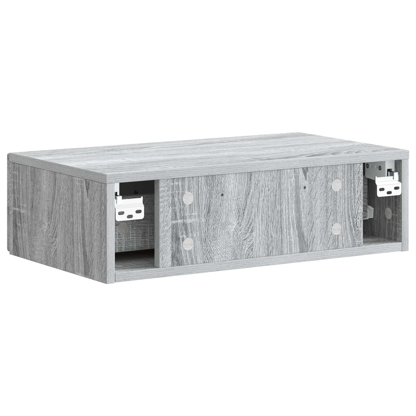 vidaXL Wall-Mounted Side Table Grey Sonoma 59 x 34.5 x 17 cm