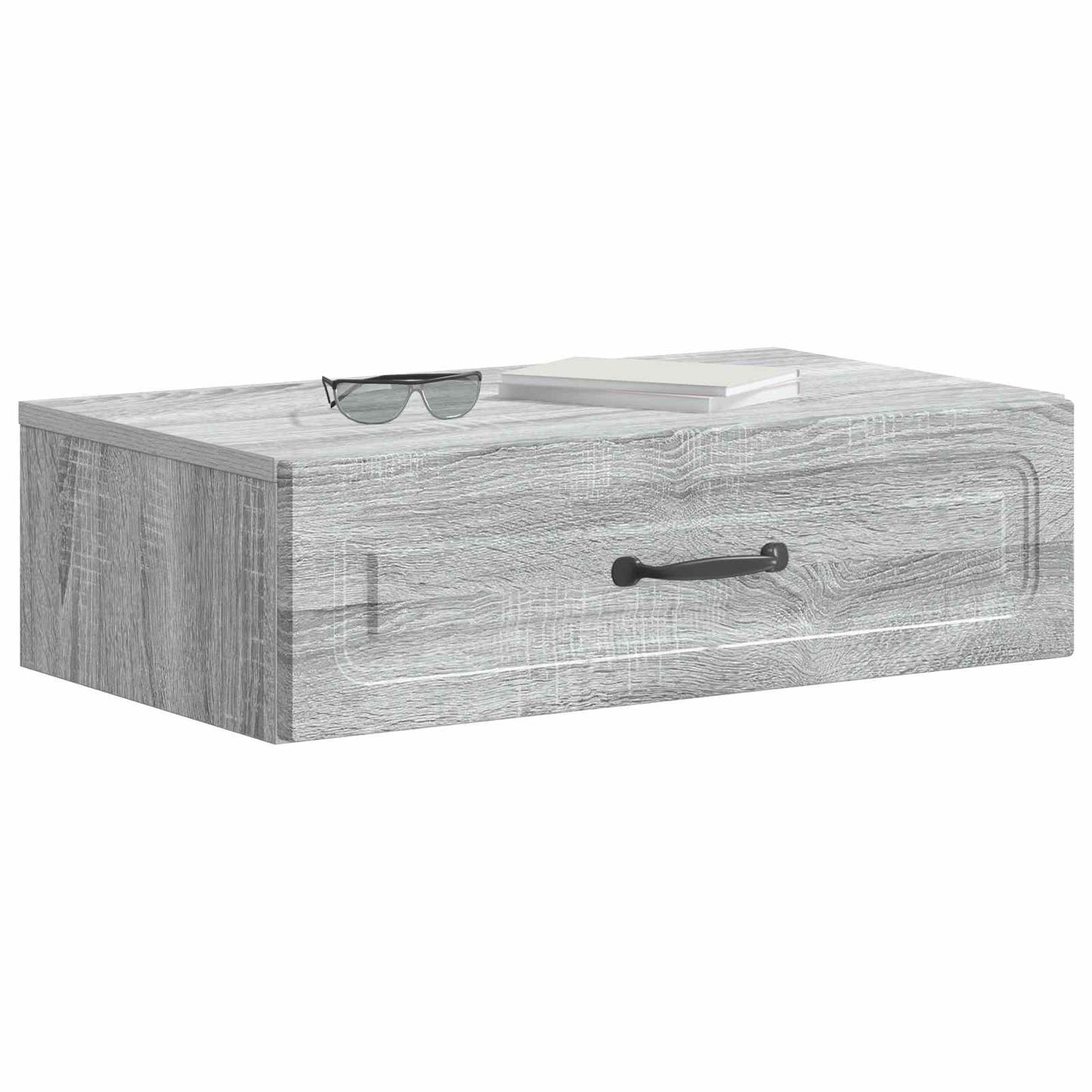vidaXL Wall-Mounted Side Table Grey Sonoma 59 x 34.5 x 17 cm