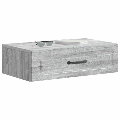 vidaXL Wall-Mounted Side Table Grey Sonoma 59 x 34.5 x 17 cm