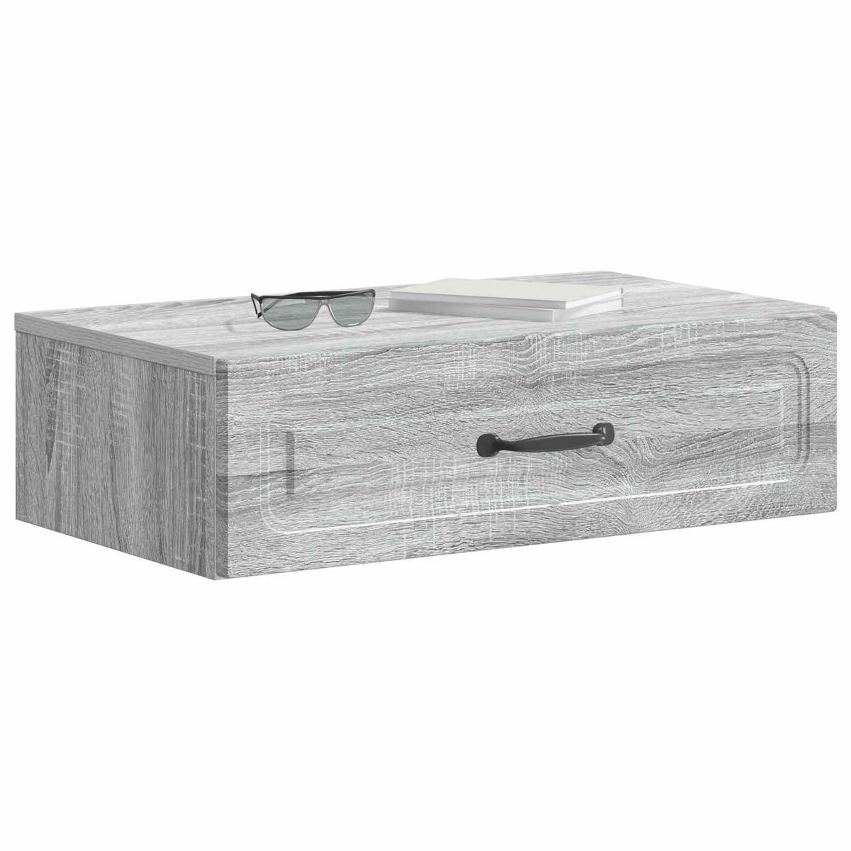 vidaXL Wall-Mounted Side Table Grey Sonoma 59 x 34.5 x 17 cm