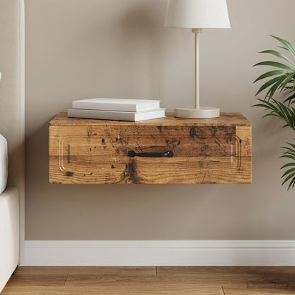 vidaXL Wall-Mounted Side Table Wall-mounted Old Wood 59 x 34.5 x 17 cm