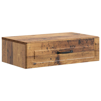 vidaXL Wall-Mounted Side Table Wall-mounted Old Wood 59 x 34.5 x 17 cm