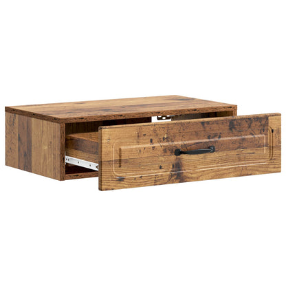 vidaXL Wall-Mounted Side Table Wall-mounted Old Wood 59 x 34.5 x 17 cm