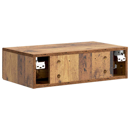 vidaXL Wall-Mounted Side Table Wall-mounted Old Wood 59 x 34.5 x 17 cm