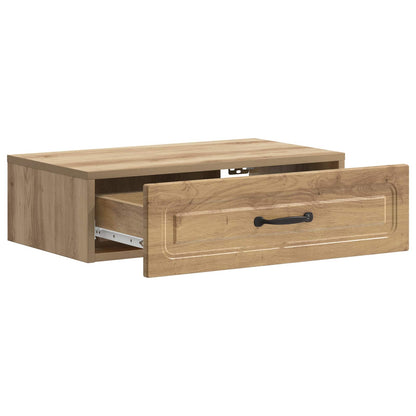 vidaXL Wall-Mounted Side Table 59 x 34.5 x 17 cm Engineered Wood