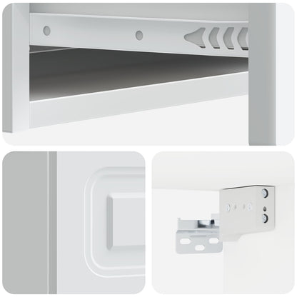 vidaXL Wall-Mounted Side Table Wall-mounted White 87.5 x 34.5 x 17 cm