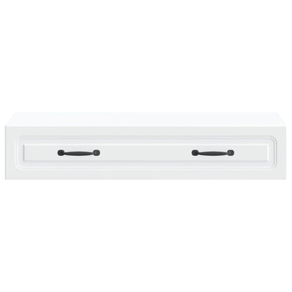 vidaXL Wall-Mounted Side Table Wall-mounted White 87.5 x 34.5 x 17 cm
