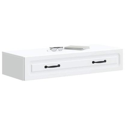 vidaXL Wall-Mounted Side Table Wall-mounted White 87.5 x 34.5 x 17 cm