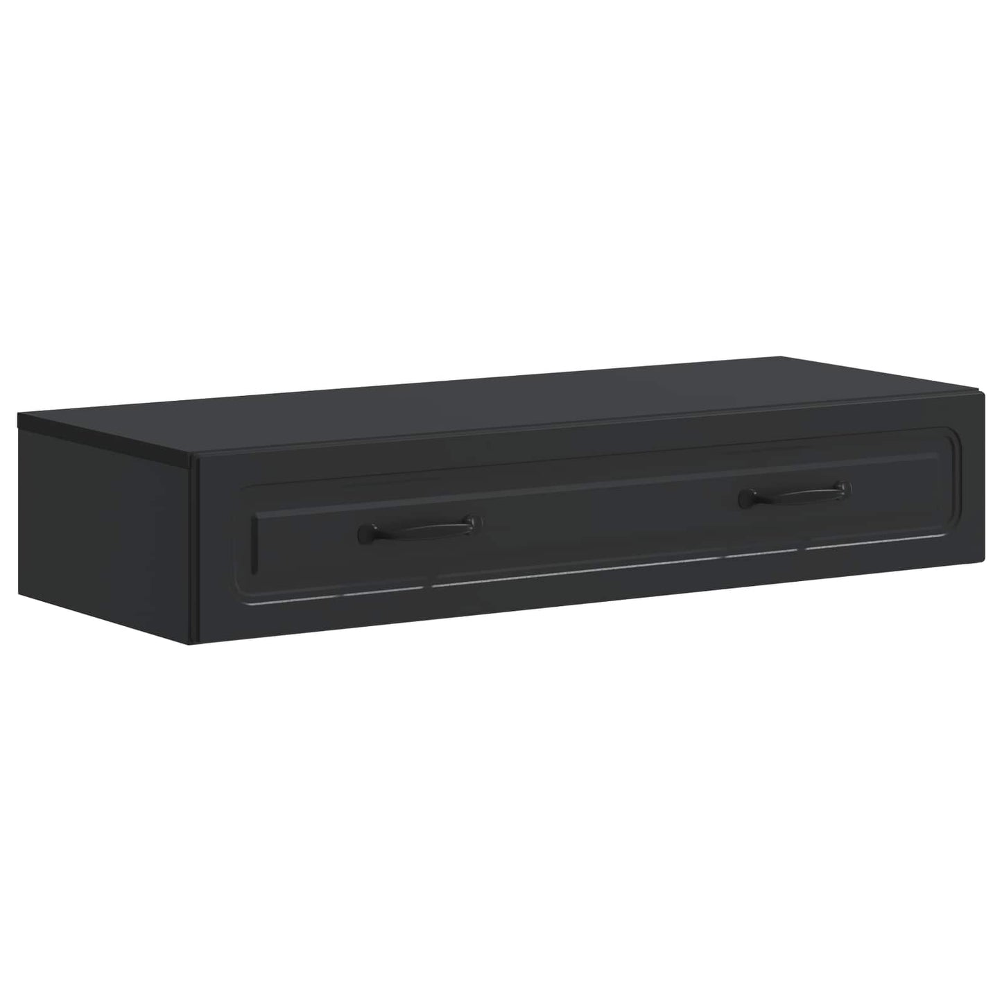 vidaXL Wall-Mounted Side Table Wall-mounted Black 87.5 x 34.5 x 17 cm