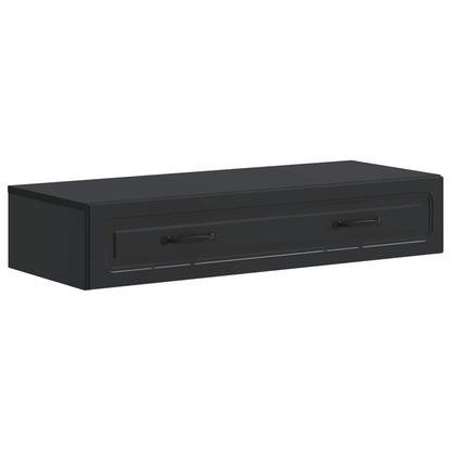 vidaXL Wall-Mounted Side Table Wall-mounted Black 87.5 x 34.5 x 17 cm