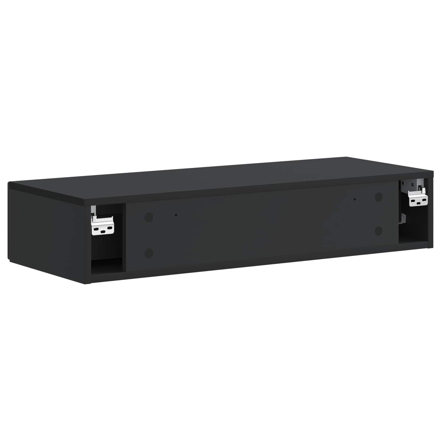 vidaXL Wall-Mounted Side Table Wall-mounted Black 87.5 x 34.5 x 17 cm