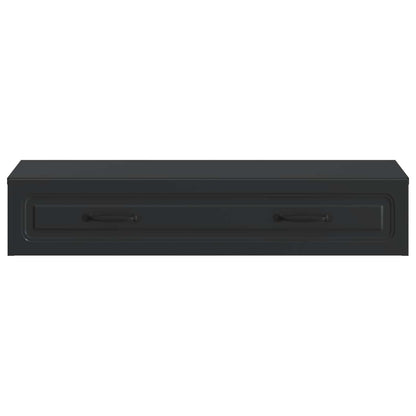 vidaXL Wall-Mounted Side Table Wall-mounted Black 87.5 x 34.5 x 17 cm