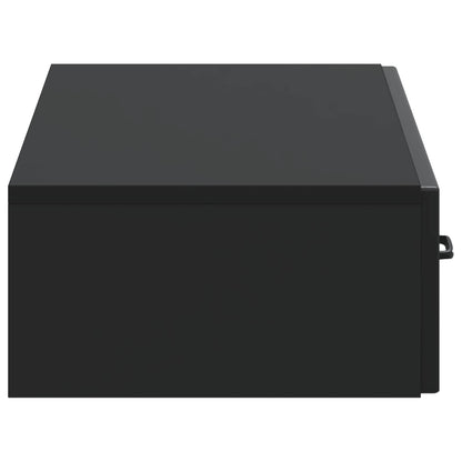 vidaXL Wall-Mounted Side Table Wall-mounted Black 87.5 x 34.5 x 17 cm