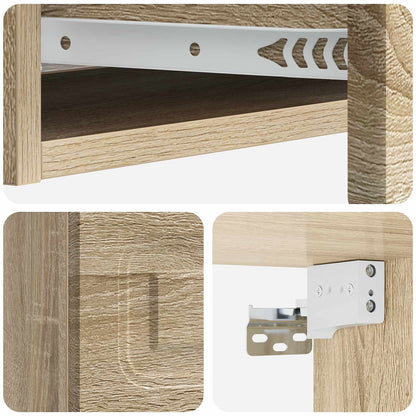 vidaXL Wall-Mounted Side Table Sonoma Oak 87.5 x 34.5 x 17 cm
