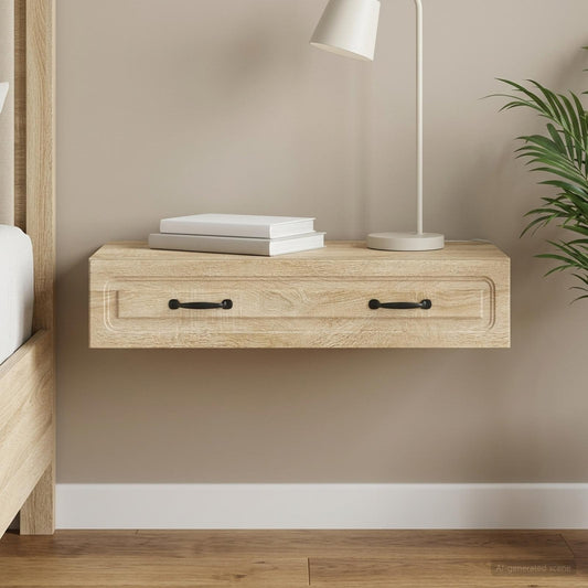 vidaXL Wall-Mounted Side Table Sonoma Oak 87.5 x 34.5 x 17 cm