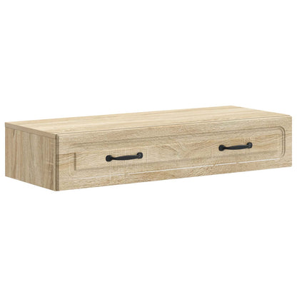vidaXL Wall-Mounted Side Table Sonoma Oak 87.5 x 34.5 x 17 cm