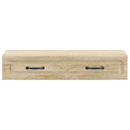 vidaXL Wall-Mounted Side Table Sonoma Oak 87.5 x 34.5 x 17 cm