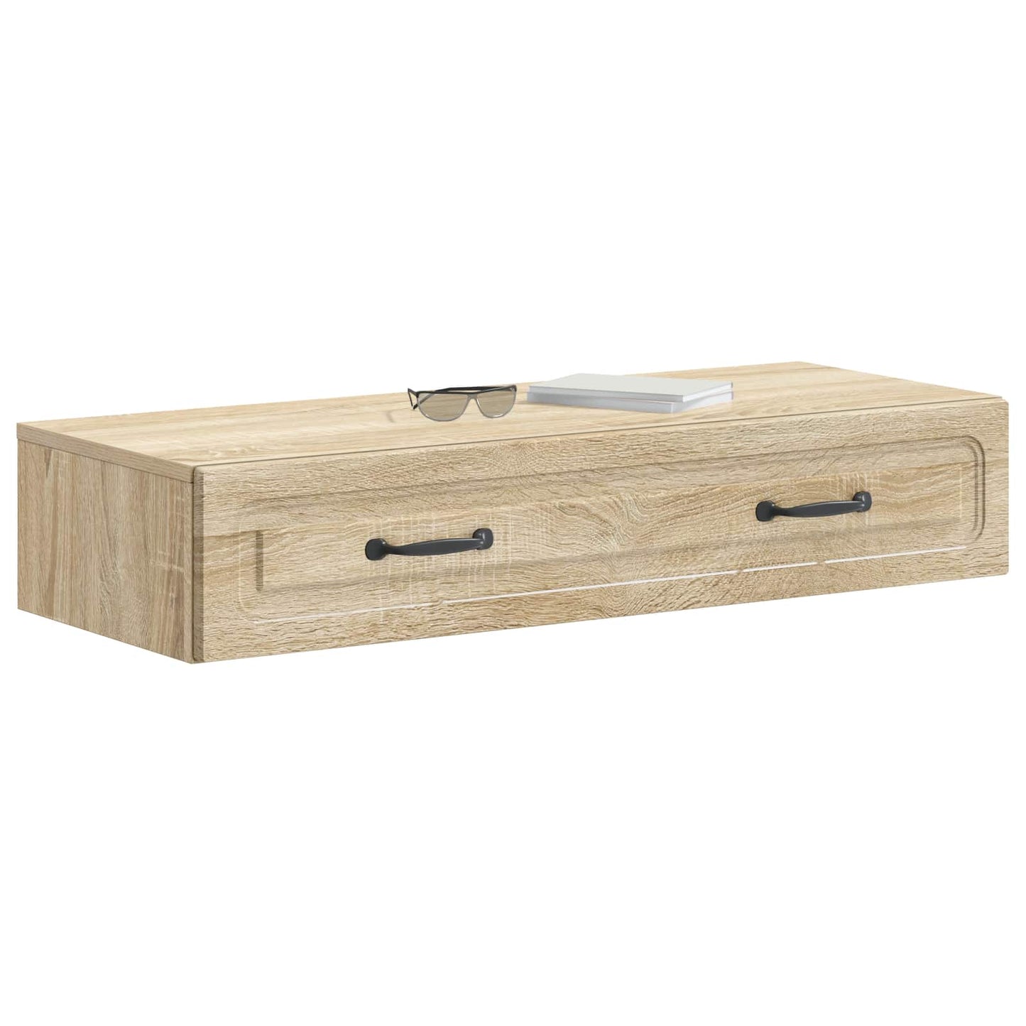 vidaXL Wall-Mounted Side Table Sonoma Oak 87.5 x 34.5 x 17 cm