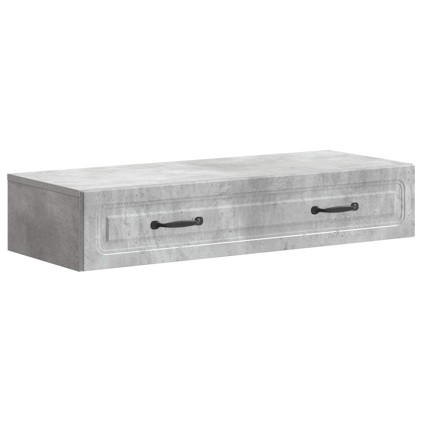 vidaXL Wall-Mounted Side Table Concrete Grey 87.5 x 34.5 x 17 cm
