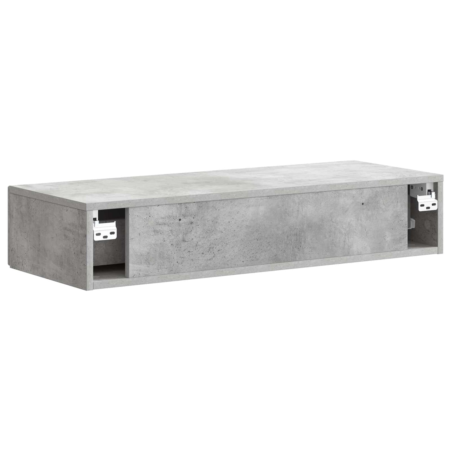vidaXL Wall-Mounted Side Table Concrete Grey 87.5 x 34.5 x 17 cm