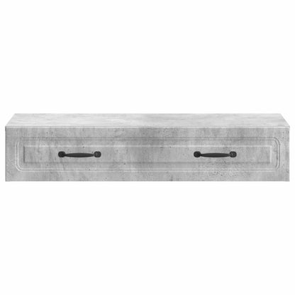 vidaXL Wall-Mounted Side Table Concrete Grey 87.5 x 34.5 x 17 cm
