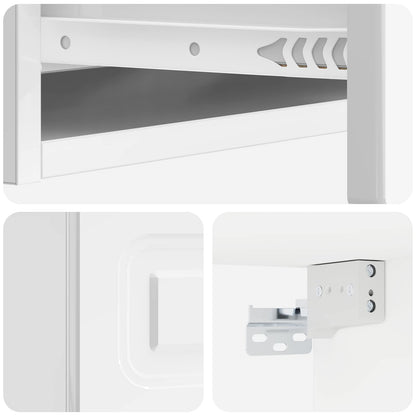 vidaXL Wall-Mounted Side Table High Gloss White 87.5 x 34.5 x 17 cm