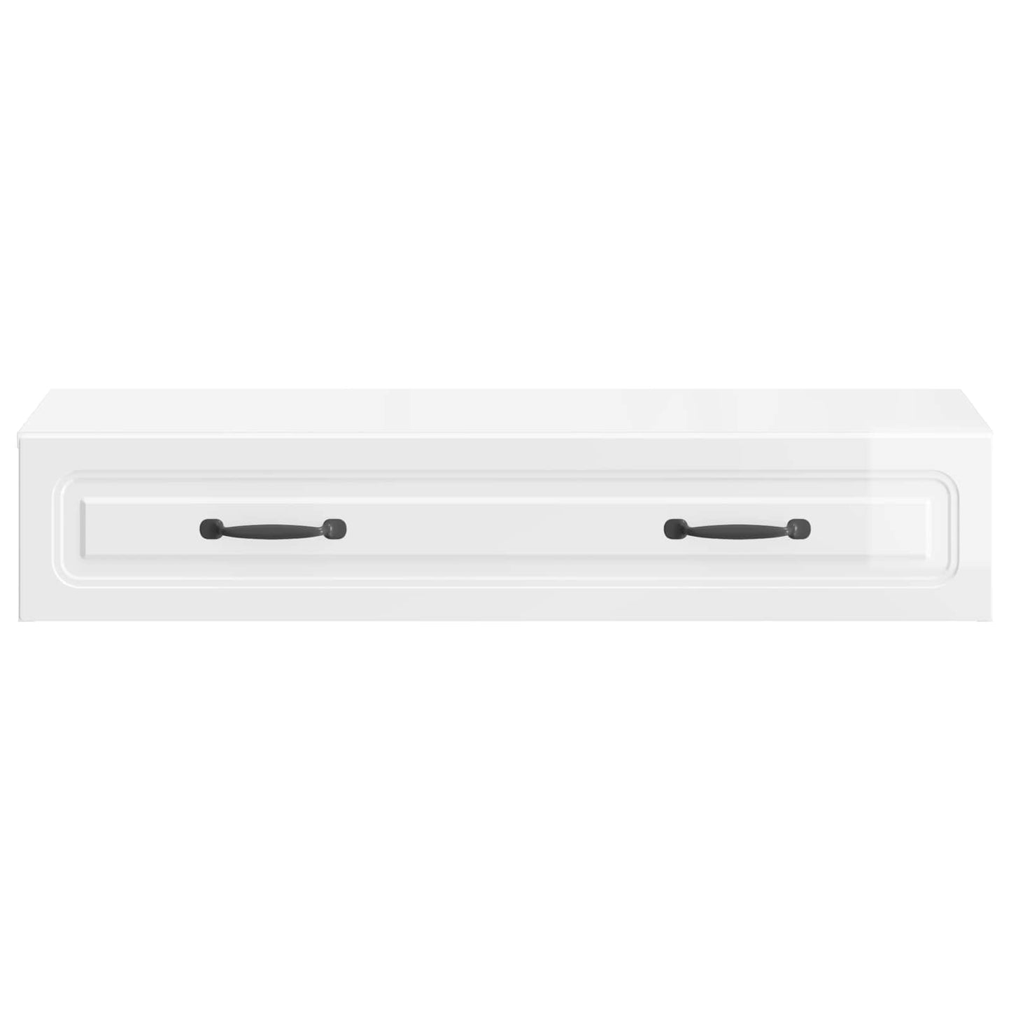 vidaXL Wall-Mounted Side Table High Gloss White 87.5 x 34.5 x 17 cm