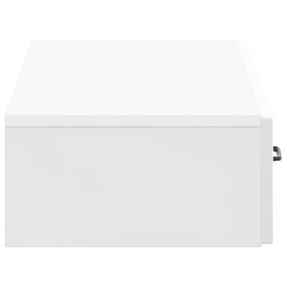 vidaXL Wall-Mounted Side Table High Gloss White 87.5 x 34.5 x 17 cm