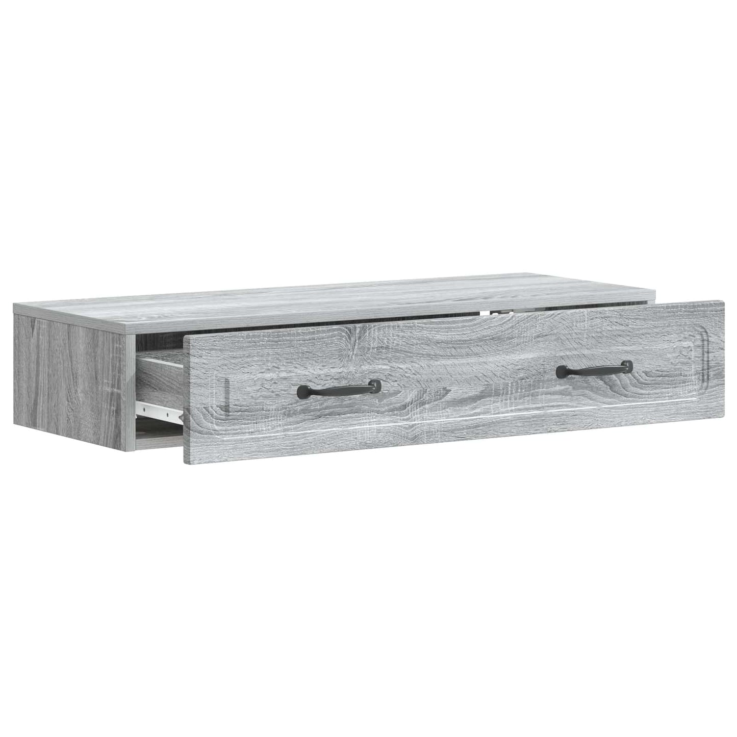 vidaXL Wall-Mounted Side Table Grey Sonoma 87.5 x 34.5 x 17 cm