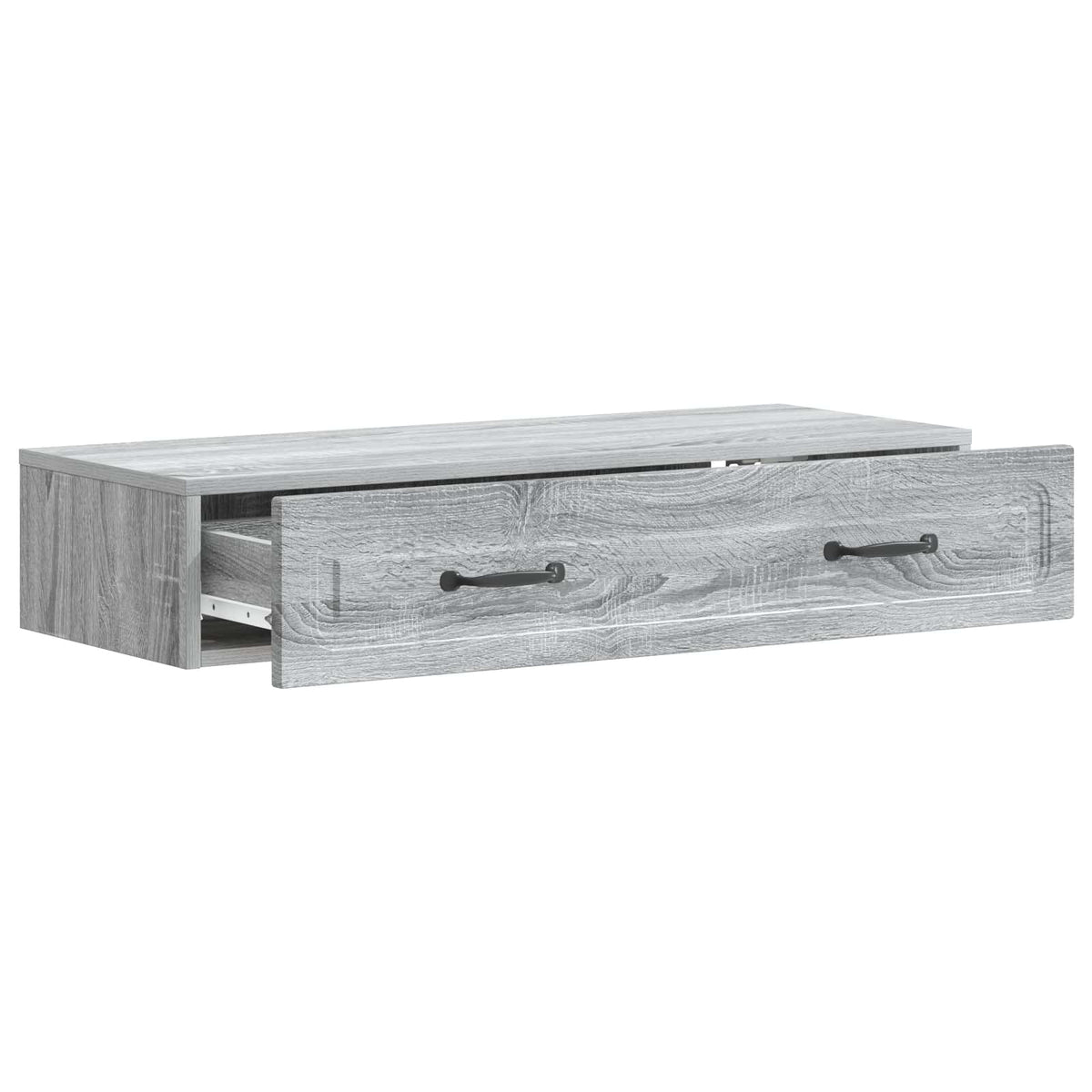 vidaXL Wall-Mounted Side Table Grey Sonoma 87.5 x 34.5 x 17 cm