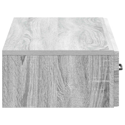 vidaXL Wall-Mounted Side Table Grey Sonoma 87.5 x 34.5 x 17 cm