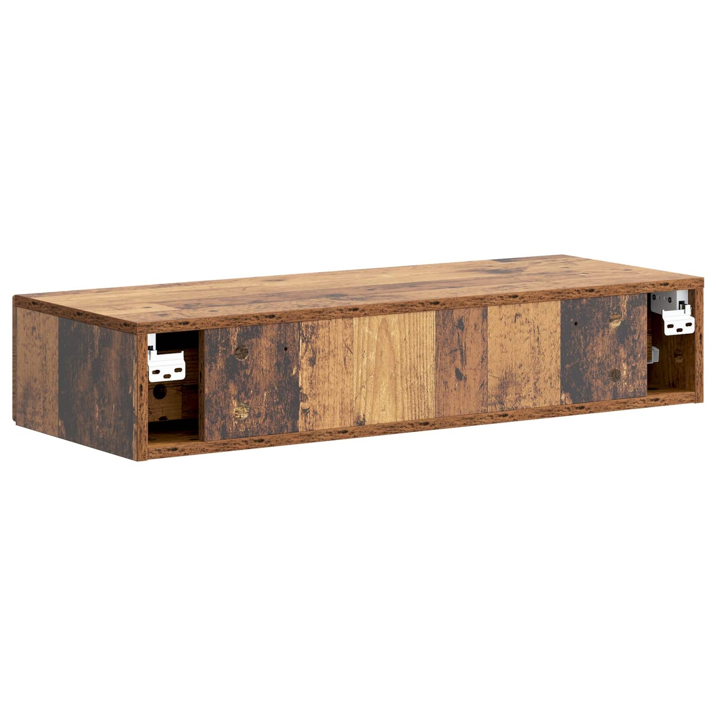 vidaXL Wall-Mounted Side Table Old Wood 87.5 x 34.5 x 17 cm