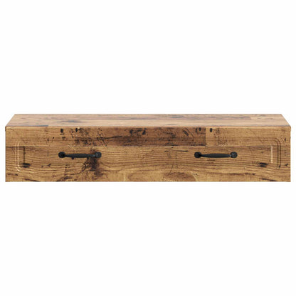 vidaXL Wall-Mounted Side Table Old Wood 87.5 x 34.5 x 17 cm